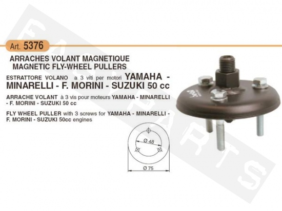 Flywheel Puller BUZZETTI 3 Screws (Ø48 int. Ø75 ex.) Minarelli Scoot '03->